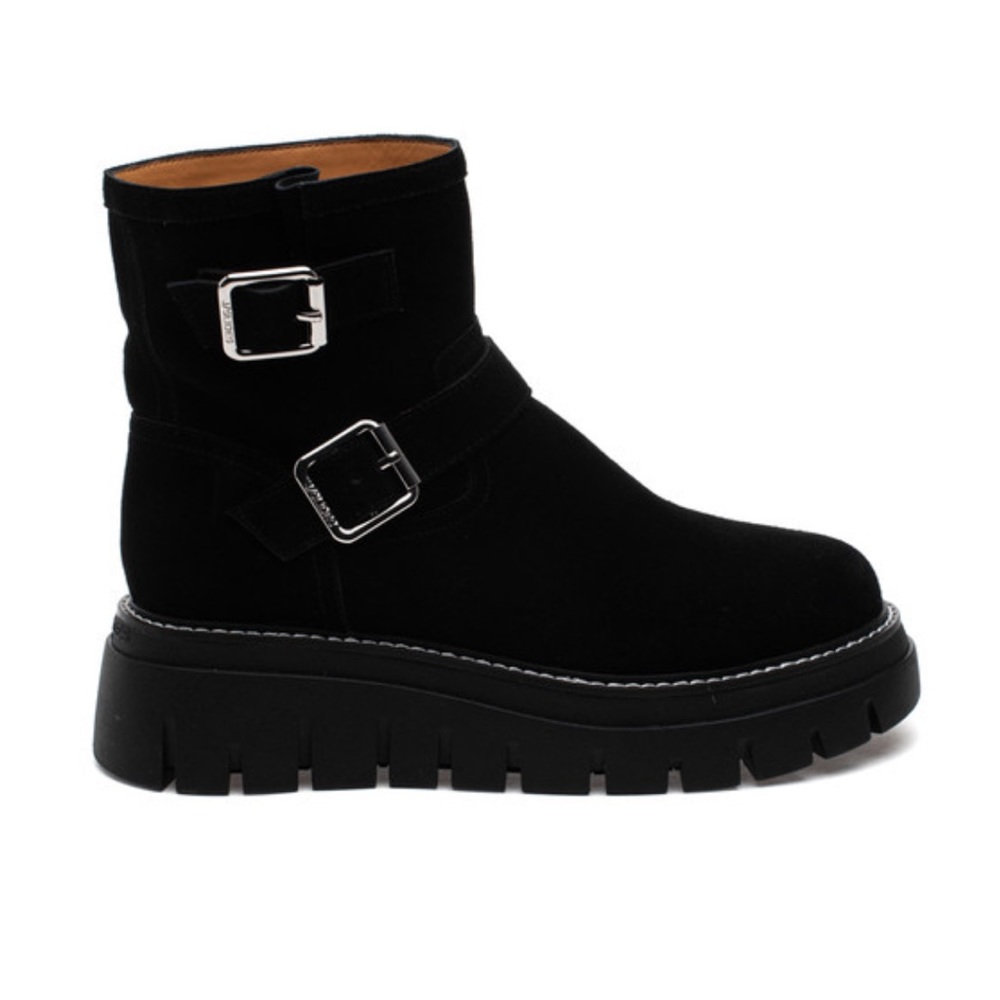 NWT J/SLIDES TEXAS Black Suede Boots